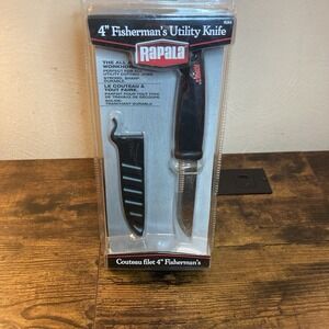 Rapala Fisherman's Utility Knife Black 4 inch RUK4‎